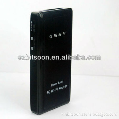 Multifunction 5-in-1 3G Wi-Fi Router Power Bank with SIM Slot and 2400mAh
